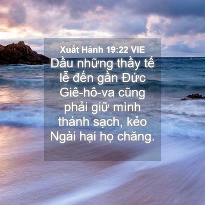 Picture 04 - Xuất Hành 19:22 VIE - Dầu những thầy tế lễ đến gần - Bible Verse Picture