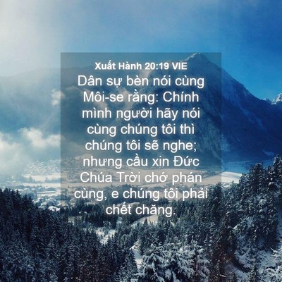 Picture 04 - Xuất Hành 20:19 VIE - Dân sự bèn nói cùng Môi-se rằng: Chính - Bible Verse Picture