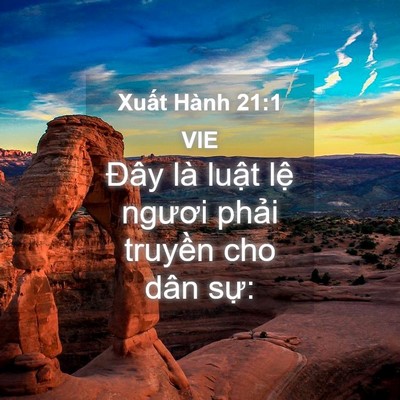 Picture 04 - Xuất Hành 21:1 VIE - Đây là luật lệ ngươi phải truyền cho - Bible Verse Picture