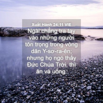 Picture 04 - Xuất Hành 24:11 VIE - Ngài chẳng tra tay vào những người tôn - Bible Verse Picture