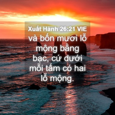 Picture 04 - Xuất Hành 26:21 VIE - và bốn mươi lỗ mộng bằng bạc, cứ - Bible Verse Picture