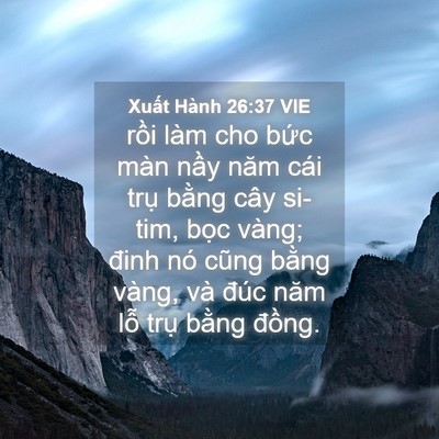 Picture 04 - Xuất Hành 26:37 VIE - rồi làm cho bức màn nầy năm cái trụ - Bible Verse Picture