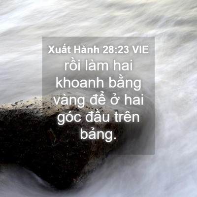 Picture 04 - Xuất Hành 28:23 VIE - rồi làm hai khoanh bằng vàng để ở hai - Bible Verse Picture