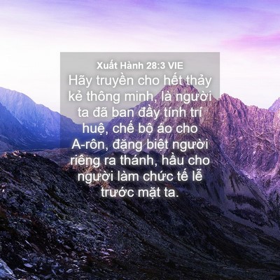 Picture 04 - Xuất Hành 28:3 VIE - Hãy truyền cho hết thảy kẻ thông minh, - Bible Verse Picture