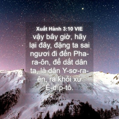 Picture 04 - Xuất Hành 3:10 VIE - vậy bây giờ, hãy lại đây, đặng ta - Bible Verse Picture