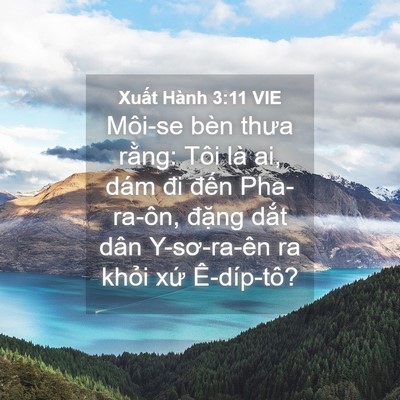 Picture 04 - Xuất Hành 3:11 VIE - Môi-se bèn thưa rằng: Tôi là ai, dám đi - Bible Verse Picture