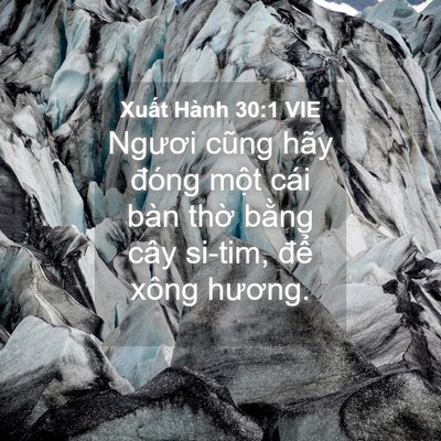 Picture 04 - Xuất Hành 30:1 VIE - Ngươi cũng hãy đóng một cái bàn thờ - Bible Verse Picture