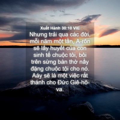 Picture 04 - Xuất Hành 30:10 VIE - Nhưng trải qua các đời, mỗi năm một - Bible Verse Picture