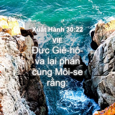 Picture 04 - Xuất Hành 30:22 VIE - Đức Giê-hô-va lại phán cùng Môi-se - Bible Verse Picture