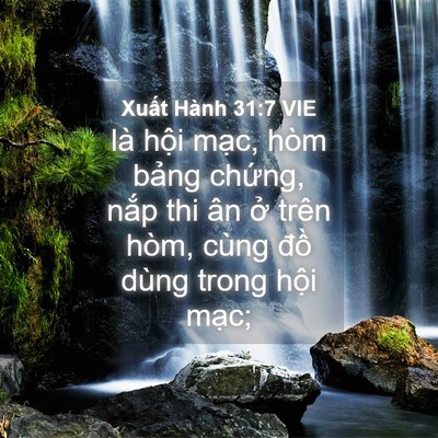 Picture 04 - Xuất Hành 31:7 VIE - là hội mạc, hòm bảng chứng, nắp thi - Bible Verse Picture