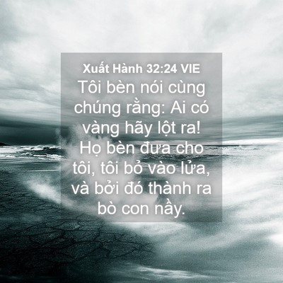 Picture 04 - Xuất Hành 32:24 VIE - Tôi bèn nói cùng chúng rằng: Ai có vàng - Bible Verse Picture