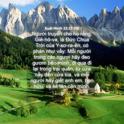 Picture 04 - Xuất Hành 32:27 VIE - Người truyền cho họ rằng: Giê-hô-va, - Bible Verse Picture