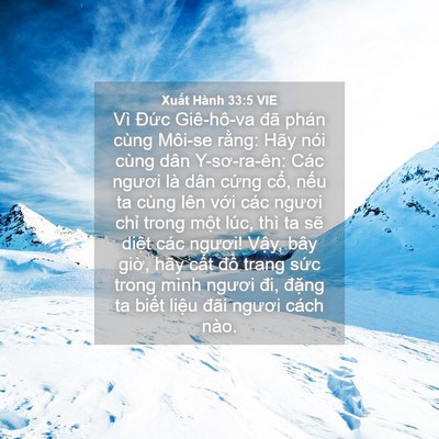 Picture 04 - Xuất Hành 33:5 VIE - Vì Đức Giê-hô-va đã phán cùng Môi-se - Bible Verse Picture
