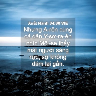 Picture 04 - Xuất Hành 34:30 VIE - Nhưng A-rôn cùng cả dân Y-sơ-ra-ên nhìn - Bible Verse Picture