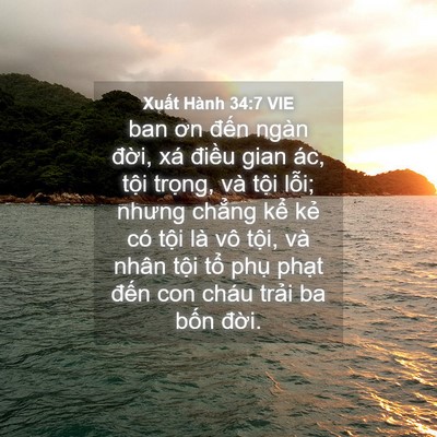 Picture 04 - Xuất Hành 34:7 VIE - ban ơn đến ngàn đời, xá điều gian - Bible Verse Picture