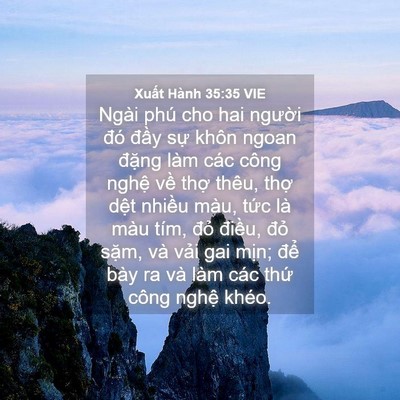 Picture 04 - Xuất Hành 35:35 VIE - Ngài phú cho hai người đó đầy sự - Bible Verse Picture