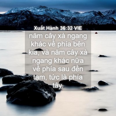 Picture 04 - Xuất Hành 36:32 VIE - năm cây xà ngang khác về phía bên kia, - Bible Verse Picture