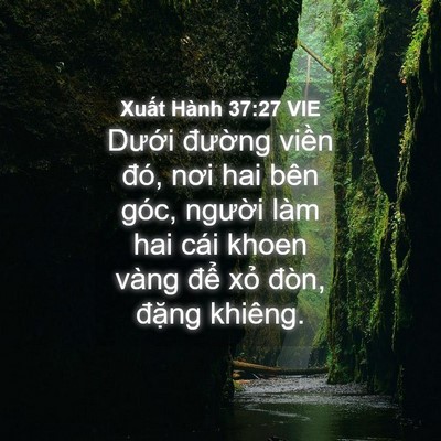 Picture 04 - Xuất Hành 37:27 VIE - Dưới đường viền đó, nơi hai bên - Bible Verse Picture