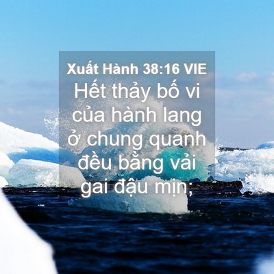 Picture 04 - Xuất Hành 38:16 VIE - Hết thảy bố vi của hành lang ở chung - Bible Verse Picture