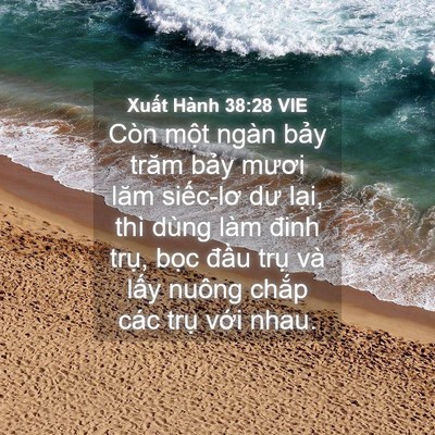 Picture 04 - Xuất Hành 38:28 VIE - Còn một ngàn bảy trăm bảy mươi lăm - Bible Verse Picture