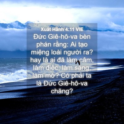 Picture 04 - Xuất Hành 4:11 VIE - Đức Giê-hô-va bèn phán rằng: Ai tạo - Bible Verse Picture
