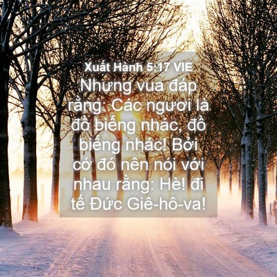 Picture 04 - Xuất Hành 5:17 VIE - Nhưng vua đáp rằng: Các ngươi là đồ - Bible Verse Picture