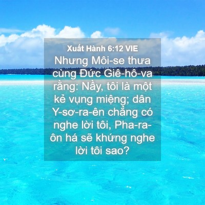 Picture 04 - Xuất Hành 6:12 VIE - Nhưng Môi-se thưa cùng Đức Giê-hô-va - Bible Verse Picture