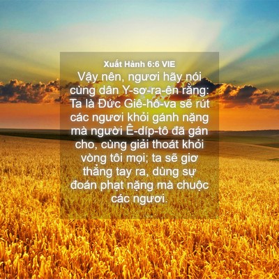 Picture 04 - Xuất Hành 6:6 VIE - Vậy nên, ngươi hãy nói cùng dân - Bible Verse Picture