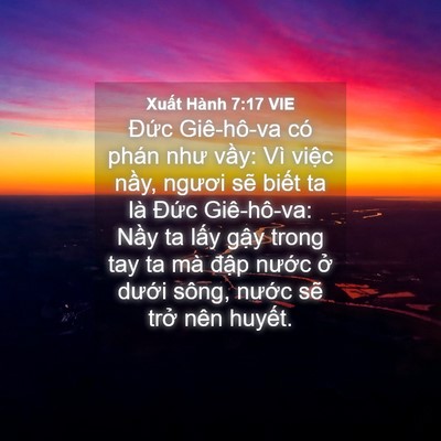 Picture 04 - Xuất Hành 7:17 VIE - Đức Giê-hô-va có phán như vầy: Vì - Bible Verse Picture