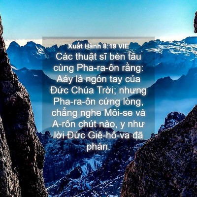 Picture 04 - Xuất Hành 8:19 VIE - Các thuật sĩ bèn tâu cùng Pha-ra-ôn - Bible Verse Picture