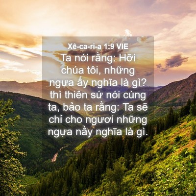 Picture 04 - Xê-ca-ri-a 1:9 VIE - Ta nói rằng: Hỡi chúa tôi, những ngựa - Bible Verse Picture