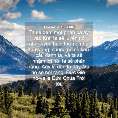 Picture 04 - Xê-ca-ri-a 13:9 VIE - Ta sẽ đem một phần ba ấy vào lửa, ta - Bible Verse Picture
