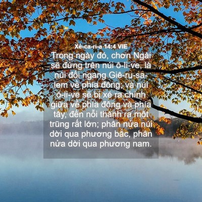 Picture 04 - Xê-ca-ri-a 14:4 VIE - Trong ngày đó, chơn Ngài sẽ đứng trên - Bible Verse Picture