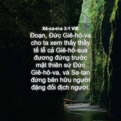 Picture 04 - Xê-ca-ri-a 3:1 VIE - Đoạn, Đức Giê-hô-va cho ta xem thấy - Bible Verse Picture