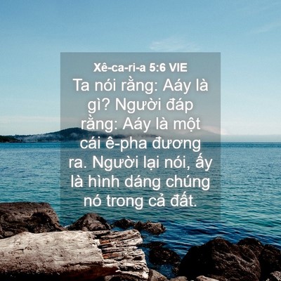 Picture 04 - Xê-ca-ri-a 5:6 VIE - Ta nói rằng: Aáy là gì? Người đáp - Bible Verse Picture