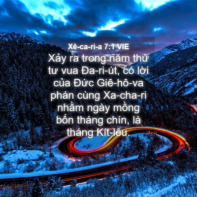 Picture 04 - Xê-ca-ri-a 7:1 VIE - Xảy ra trong năm thứ tư vua Đa-ri-út, có - Bible Verse Picture