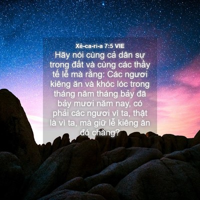 Picture 04 - Xê-ca-ri-a 7:5 VIE - Hãy nói cùng cả dân sự trong đất và - Bible Verse Picture