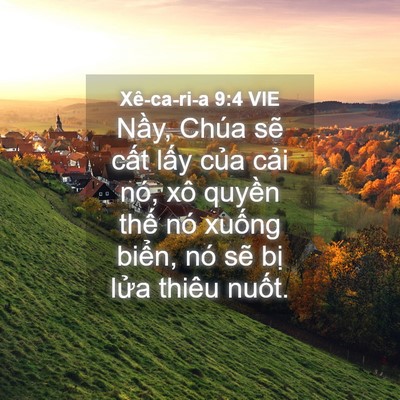 Picture 04 - Xê-ca-ri-a 9:4 VIE - Nầy, Chúa sẽ cất lấy của cải nó, - Bible Verse Picture