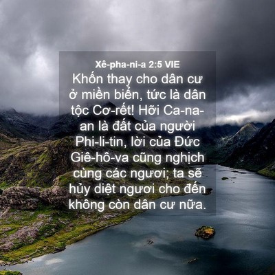Picture 04 - Xê-pha-ni-a 2:5 VIE - Khốn thay cho dân cư ở miền biển, tức - Bible Verse Picture