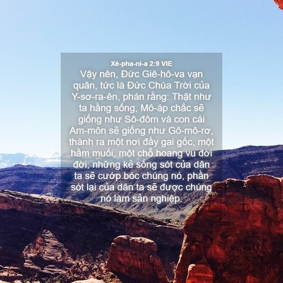 Picture 04 - Xê-pha-ni-a 2:9 VIE - Vậy nên, Đức Giê-hô-va vạn quân, tức - Bible Verse Picture