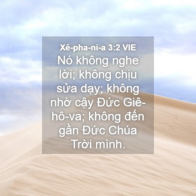 Picture 04 - Xê-pha-ni-a 3:2 VIE - Nó không nghe lời; không chịu sửa dạy; - Bible Verse Picture