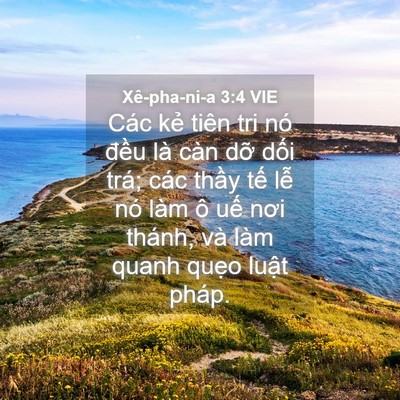 Picture 04 - Xê-pha-ni-a 3:4 VIE - Các kẻ tiên tri nó đều là càn dỡ - Bible Verse Picture