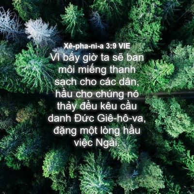 Picture 04 - Xê-pha-ni-a 3:9 VIE - Vì bấy giờ ta sẽ ban môi miếng thanh - Bible Verse Picture