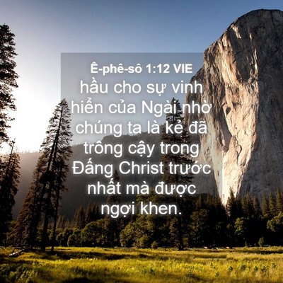 Picture 04 - Ê-phê-sô 1:12 VIE - hầu cho sự vinh hiển của Ngài nhờ - Bible Verse Picture