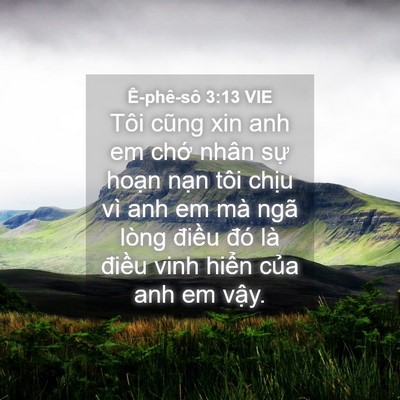 Picture 04 - Ê-phê-sô 3:13 VIE - Tôi cũng xin anh em chớ nhân sự hoạn - Bible Verse Picture