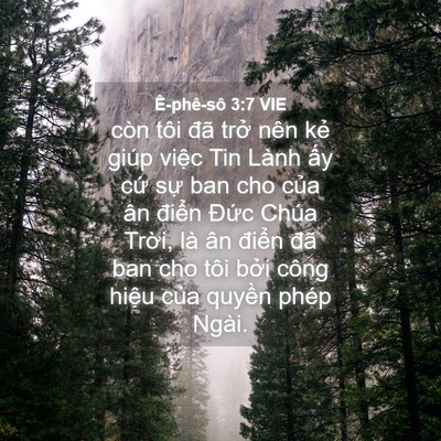 Picture 04 - Ê-phê-sô 3:7 VIE - còn tôi đã trở nên kẻ giúp việc Tin - Bible Verse Picture