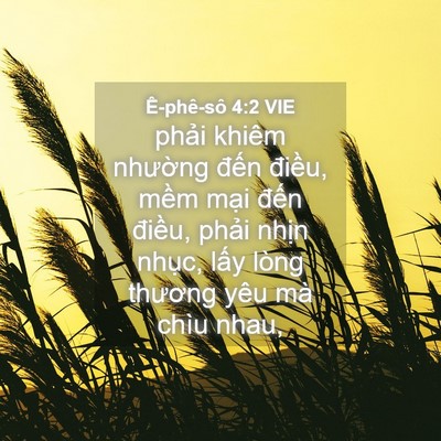 Picture 04 - Ê-phê-sô 4:2 VIE - phải khiêm nhường đến điều, mềm - Bible Verse Picture