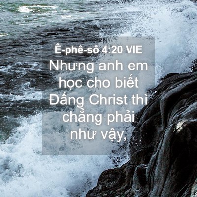 Picture 04 - Ê-phê-sô 4:20 VIE - Nhưng anh em học cho biết Đấng Christ - Bible Verse Picture