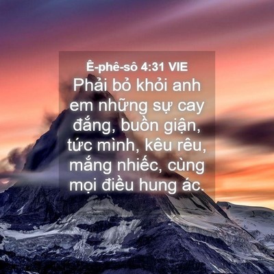 Picture 04 - Ê-phê-sô 4:31 VIE - Phải bỏ khỏi anh em những sự cay - Bible Verse Picture