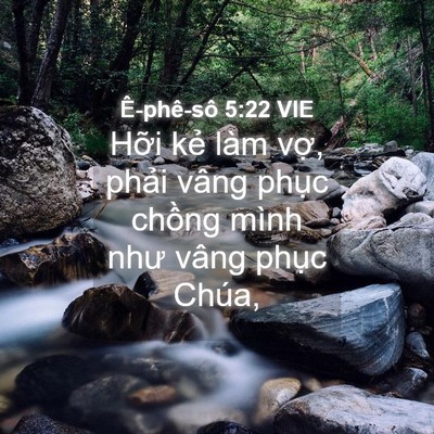 Picture 04 - Ê-phê-sô 5:22 VIE - Hỡi kẻ làm vợ, phải vâng phục chồng - Bible Verse Picture